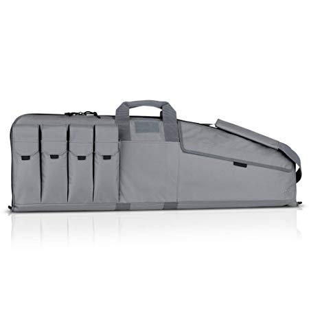 Savior Equipment The Patriot Single Scoped Long Rifle Case Gun Bag w/Padded Handle - Adjustable Sling, Dual Lockable Zippers, Multiple Magazine Holder Pouch, Available Length in 35" 41" 45"