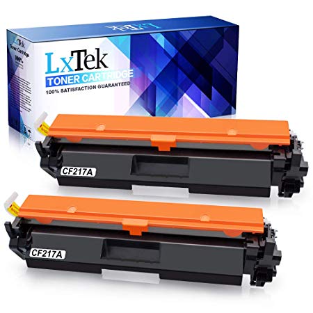 LxTek Compatible Toner Cartridge Replacement for HP 17A CF217A to use with Laserjet Pro M102w M130fw, Laserjet Pro MFP M130fw M130nw M130fn M130a Printer, 2 Black, High Yield(with Chip)