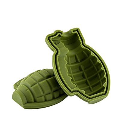 Foster and Rye Silicone Grenade Ice Mold, Green