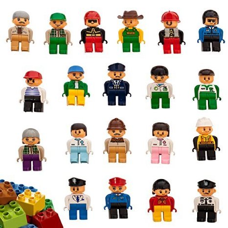 Smart Builder Toys Family & Community Figures Duplo Compatible, Set of 20