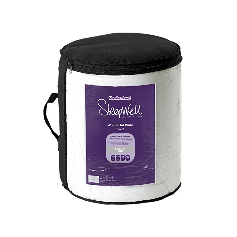 Slumberdown Wonderful Wool Duvet, White, Super King