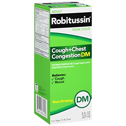 Robitussin Peak Cold DM Non-Drowsy Cough & Chest Congestion Relief (8 fl. oz. Bottle)