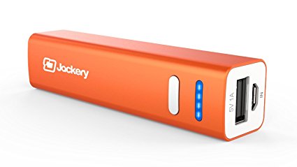 Jackery Mini Premium 3200mAh External Battery Pack - Portable Charger and Power Bank with Panasonic Battery Cells and Aluminum Shell for iPhone, iPad, Galaxy & Other Smart Devices (Orange)