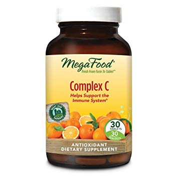 MegaFood - Complex C, Supports Immunity and Well-being with Rosehips and Orange, Vegan, Gluten-Free, Non-GMO, 30 Tablets