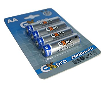 Ex-Pro Power Plus  2900mAh AA Rechargeable Batteries for Digital Cameras (Pack of 4)