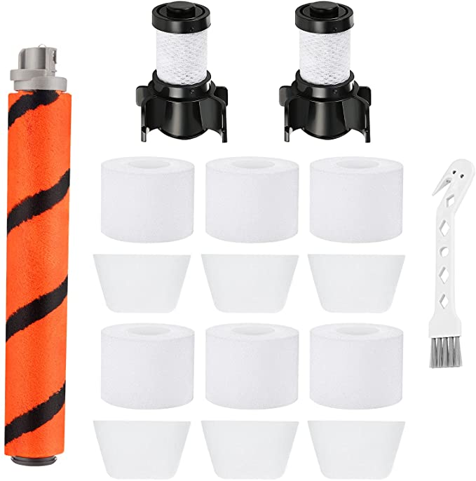 iSingo Shark IF201 Replacement Kit for Shark ION Flex DuoClean IF201 IF100 IF200 X30 X40 F60 F80 IF205 IF251 IF281 IR70, 2 HEPA Filters   6 Foam & Felt Filters   1 Brush Roll ＋ 1 Cleaning Brush, Compare to Part #XPREMF100 XPSTMF100
