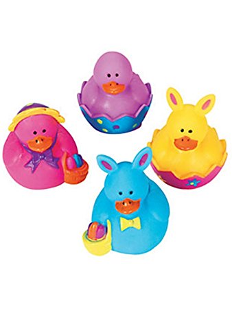 2 Dozen (24) Mini Easter Rubber Ducky Party Favors