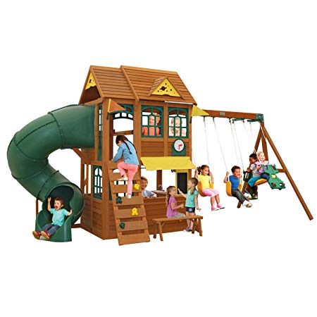 KidKraft Summerlin Retreat Wooden Swing Set