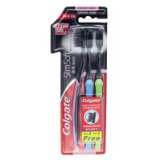 Colgate Slim Soft Charcoal Toothbrush Pack of 3 Ultra Soft