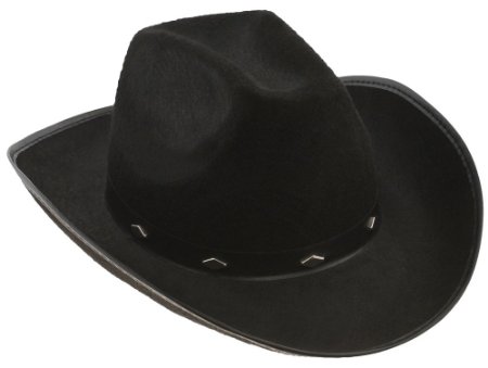 Kangaroo Black Felt Studded Cowboy Hat