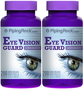 Lutein Bilberry Eye Vision Guard   Zeaxanthin (Standardized Bilberry) 2 Bottles x 200 softgels