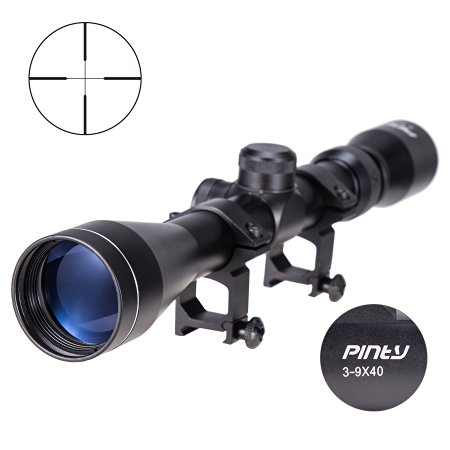 Pinty Telescope 3-9x40 Optics R4 Reticle Crosshair Air Sniper Hunting Rifle Scope