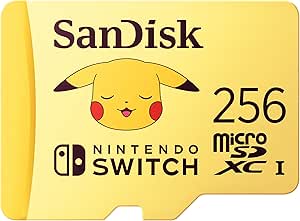 SanDisk 256GB microSDXC Card Licensed for Nintendo Switch, Pokémon Edition, Pikachu - SDSQXAO-256G-GN6ZK