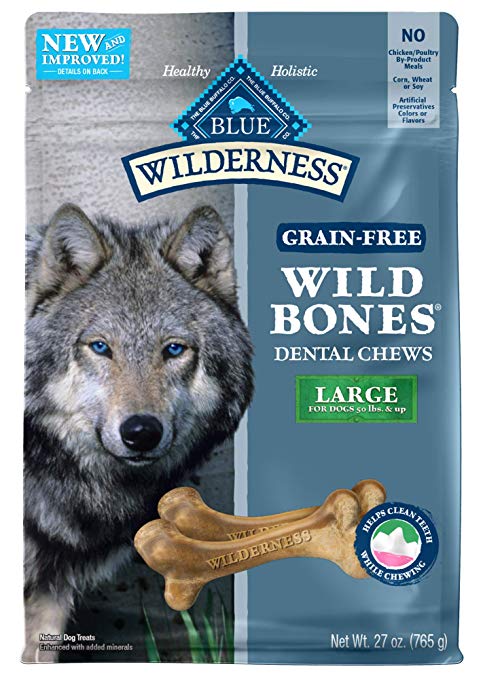 Blue Buffalo Wilderness Wild Bones Grain Free Dental Chews Dog Treats