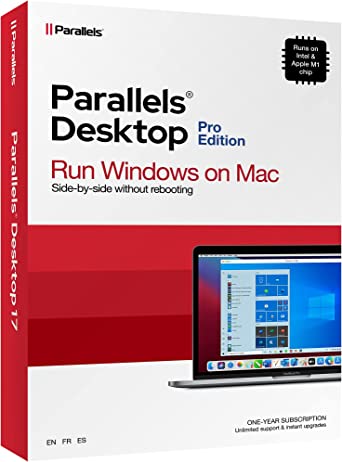 Parallels Desktop 18 for Mac Pro Edition | Run Windows on Mac Virtual Machine Software | 1 Year Subscription [Mac Key Card]