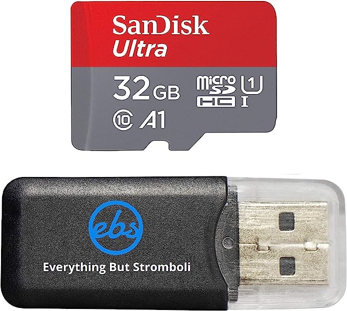 Sandisk Ultra micro SDHC Micro SD UHS-1 TF Memory Card 32GB 32G Class 10 works with Samsung GALAXY S5 w/ Everything But Stromboli Memory Card Reader