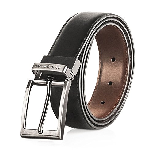 Men's Leather Swivel Reversible Mens Belt Dress Mens Belts: Mens Belts for Men for Business or Casual Wear