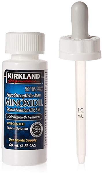 Minoxidil for Men 5% Extra Strength Hair Regrowth for Men BCwLHU, 6 Month Supply by Kirkland Signature, 6 Pack (2 oz Bottle)