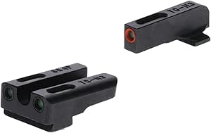 Truglo TFX PRO Handgun Sight, Glowing Shock Proof Tritium and Fiber Optic Night Sight for Handguns, Compact, Durable, and Snag Free Sight