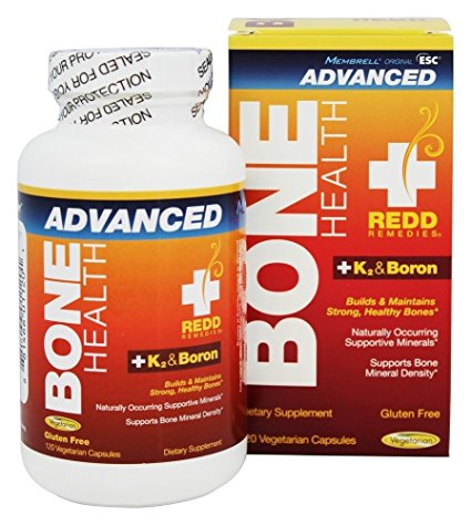 Redd Remedies Bone Health Advanced - Helps Build & Maintain Healthy Bones - Reduces Risk Of Osteoporosis - Supports Bone Mineral Density - 120 Vegetarian Capsules