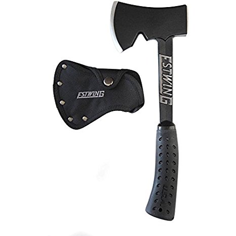 Estwing EB-25A 14" Camper's Axe with Shock Reduction Grip, Black Finish