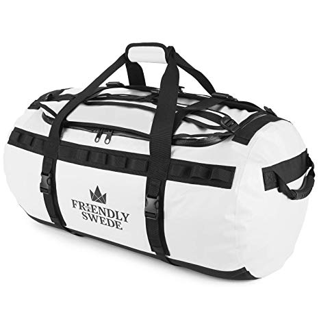 The Friendly Swede Duffel bag with Backpack Straps for Gym, Travel and Sports - SANDHAMN Duffle Waterproof Material