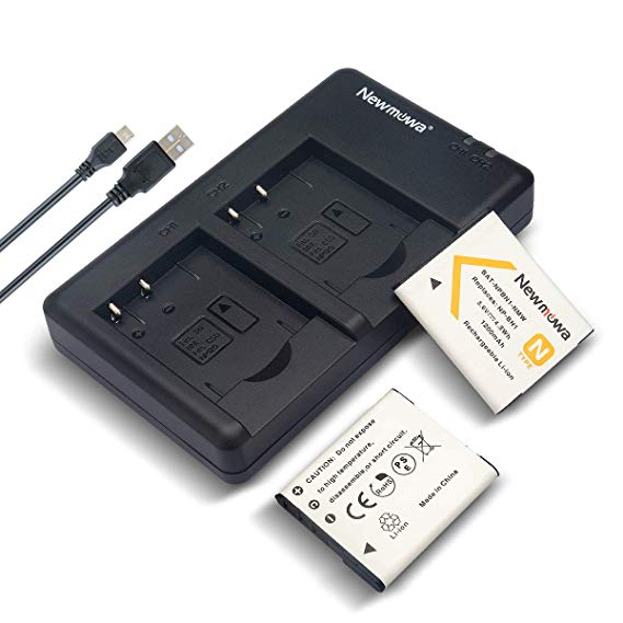 Newmowa NP-BN1 Battery (2 Pack) and Dual USB Charger Kit for Sony NP-BN1 and Sony Cyber-shot DSC-QX10, DSC-QX30, DSC-QX100, DSC-T99, DSC-TF1, DSC-TX5, DSC-TX7, DSC-TX9, DSC-TX10, DSC-TX100V, DSC-W310,