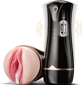 Vibrating Male Masturbator Cup with 10 Vibration Modes, 3D Realistic Textured Vagina Pussy Pocket for Men Masturbation, UNINHIBIBY Adult Male Sex Toy for Men Orgasm