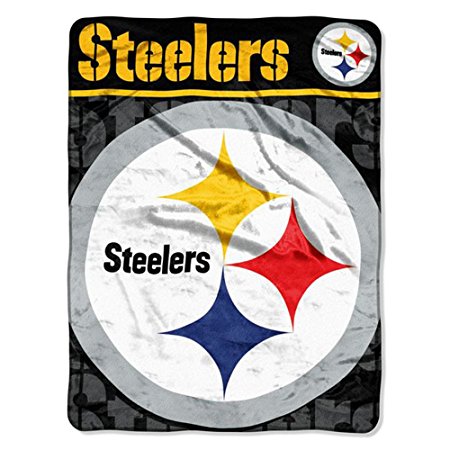 NFL Pittsburgh Steelers Micro Raschel Throw Blanket, 46 x 60-Inch