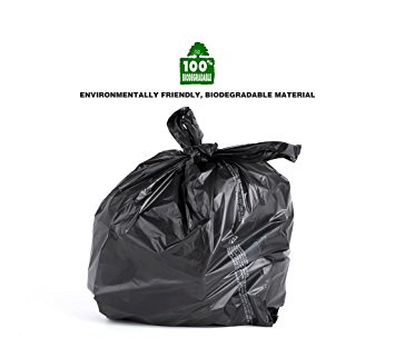 Titan Mall Large Plastic Bags Reusable T-shirts Bag Plain 12"x7"x22", Black, 400ct.