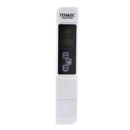 Teika Digital Handheld K12 TDS-EC Meter Sensor Water Quantity Tester Monitor (White)