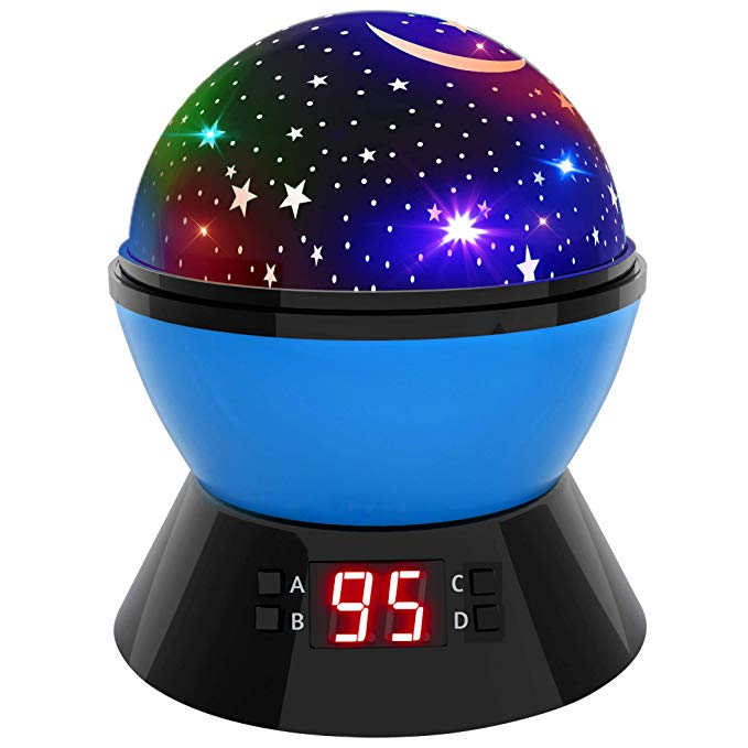 Star Sky Night Lamp and Night Light for Kids, 360 Degree Rotating Cosmos Star Projector for Kids and Babies, Beautiful Night Light Star Sky w/ LED Timer Auto Shut-Off for Kids Bedroom, Gift