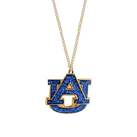 NCAA Auburn Tigers Team Logo Glitter Chain Necklace Charm Gift