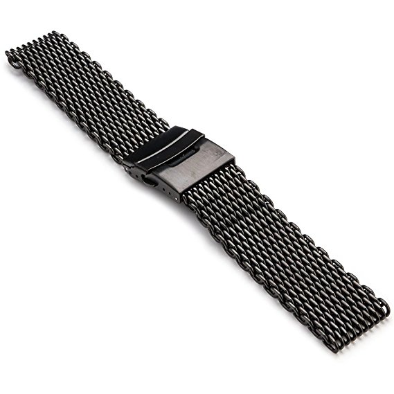 StrapsCo Stainless Steel Shark Mesh Milanese Watch Band Strap 18mm 20mm 22mm 24mm