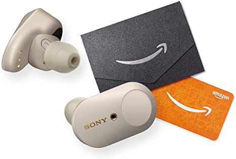 Sony WF-1000XM3/S Industry Leading Noise Canceling Truly Wireless Headphones with Free $20 Amazon Gift Card