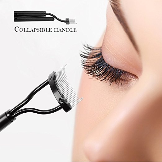 Docolor Folding Eyelash Comb Lash Curlers Makeup Mascara Applicator Eyebrow Grooming Brush Tool