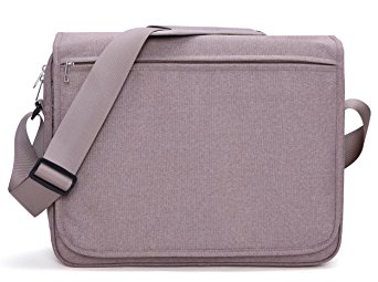 MIER Unisex Messenger Bag 15.6-Inch Laptop Shoulder Bag for Work and School, Multiple Pocket