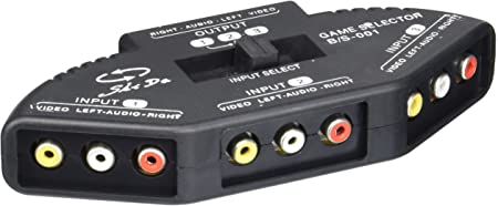 Cable N Wireless 3-Way Audio Video RCA Composite AV Video Game Selector Switch Box Splitter
