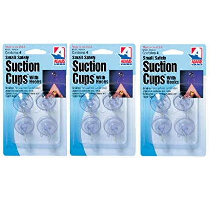 Adams Manufacturing 6500-74-3040 1-3/4-Inch Suction Cup Hook, Medium, 3 Set of 3-Pack