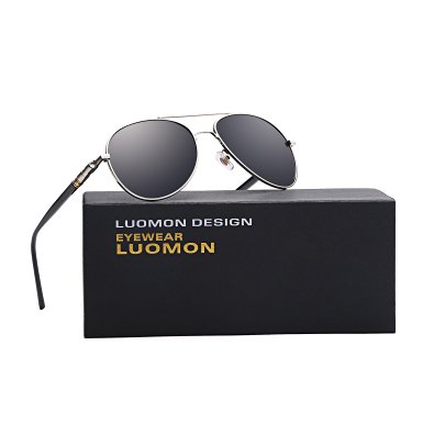 LUOMON MB209 58mm Polarized Aviator Sunglasses