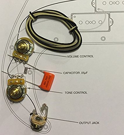 TAOT Wiring Kit - Fender Precision Bass P-Bass - Orange Drop Cap
