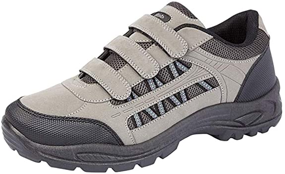 Dek Boys Ascend Trek and Trail Shoes with Triple Touch Fastening Grey/Black/Blue