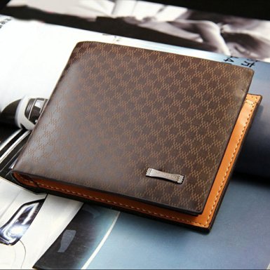 ETSYG® Stylish Men Synthetic Leather Wallet Pocket Card Bifold Cente Clutch Billfold