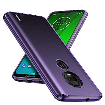 Moto G7 Case, Moto G7 Plus Case, CASEVASN [Slim Thin] Anti-Scratches Flexible TPU Gel Rubber Soft Skin Silicone Protective Case Cover for Motorola Moto G7 / Moto G7 Plus (Purple)