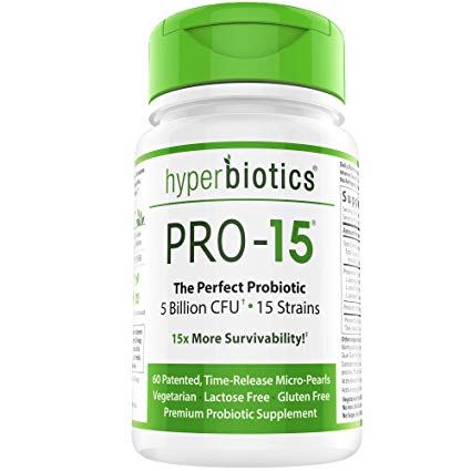 PRO-15 1 Recommended Best Probiotic Supplement 60 Once Daily Time Release Pearls - 15x More Effective than Capsules with Patented Delivery Technology - Easy to Swallow - Promotes Digestive System and Intestinal Health