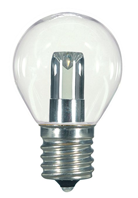 Satco S9167 LED S11 Clear 2700K Intermediate Base Light Bulb, 1W