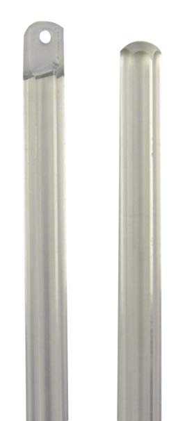 2 Pack 48" Blind Tilt Wand - Built in Tip - Easy to Hang - IVORY - CLEAR - WALNUT (Clear)