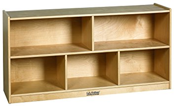 ECR4Kids Birch 5 Compartment Storage Cabinet, 24"H, Natural