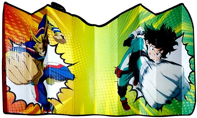 My Hero Academia Folding Sunshade for Cars/SUVs/Vans/Trucks 57 x 28 INCHES, by JustFunky