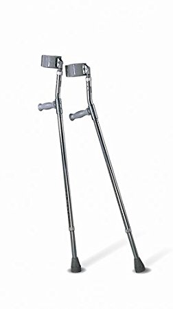 Medline MDS805162 Aluminum Forearm Crutches, Youth,  Pack of 2